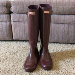 Plum Tall Hunter Boots